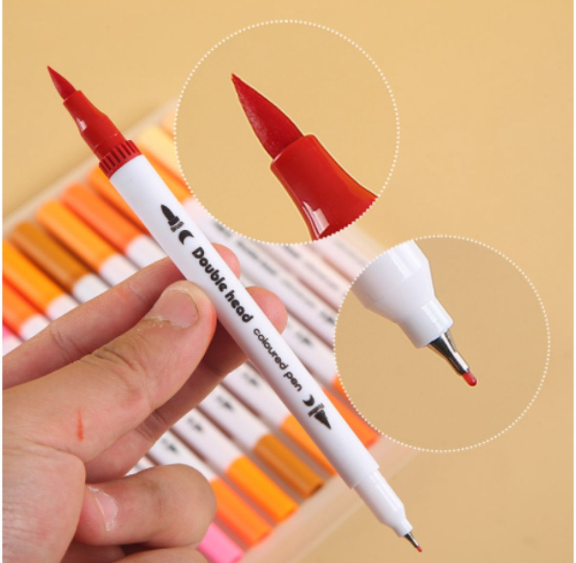 Miniatura 7 de Marcadores Doble Punta Pincel - cantidad: 12pcs